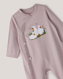 Набор комбинезонов розового и белого цвета с принтом от бренда Anna Leon