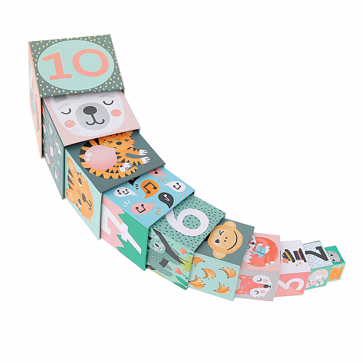 Кубики «Животные» 10 шт от бренда Vilac