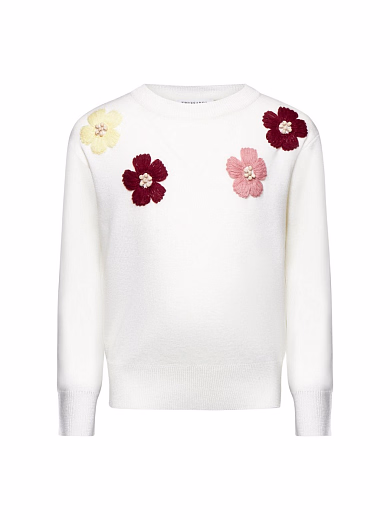 Джемпер White Flowers от бренда Trussardi