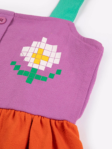 Сарафан Pixel Daisy color block от бренда Bobo Choses