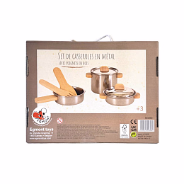 Набор посуды с деревянными ручками от бренда Egmont Toys