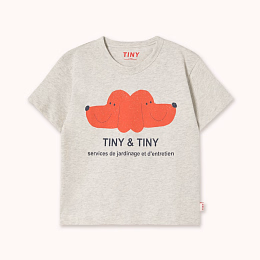 Футболка ORANGE DOGS от бренда Tinycottons Бежевый