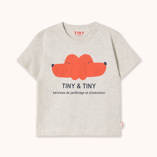 Футболка ORANGE DOGS от бренда Tinycottons Бежевый