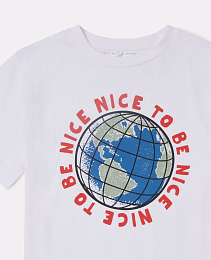 Футболка Planets Graphic от бренда Stella McCartney kids Белый
