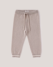 Джемпер и джоггеры бежевого цвета с принтом лошадки от бренда Anna Leon