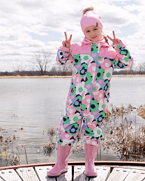 Комбинезон с радужными цветами от бренда Deux par deux