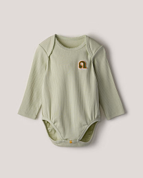 Набор боди розового, зеленого и белого цвета в рубчик от бренда Anna Leon