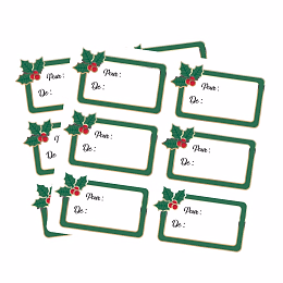 Наклейки для подарков Остролист от бренда Tim & Puce Factory