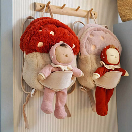 Рюкзак Мухомор с карманом для куклы Red от бренда Olli Ella