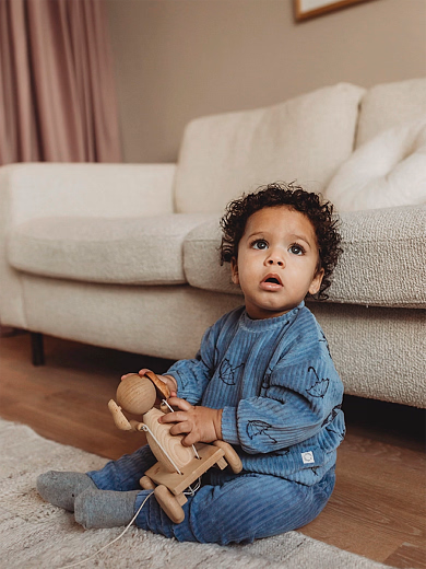 Карго вельветовые Shadow blue от бренда Sproet & Sprout