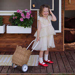 Корзинка-тележка Petal Luggy Natural от бренда Olli Ella