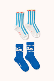 Носки 2 пары Swans and stripes от бренда Tinycottons