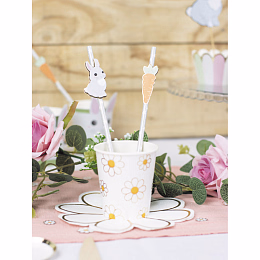 Трубочки с белыми звездами 10 шт от бренда Tim & Puce Factory