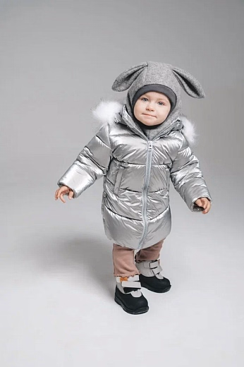Шапка-шлем Bunny grey от бренда Peppihat