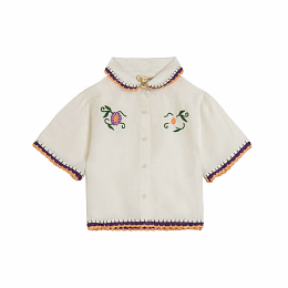Блузка c вышитыми цветами от бренда Stella McCartney kids