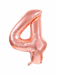 Воздушный шар Цифра 4 Rose Gold от бренда Tim & Puce Factory