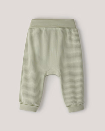 Набор штанов из фактурной ткани розового и зеленого цвета от бренда Anna Leon