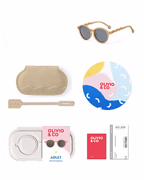 Очки TEEN & ADULT Oval Sunglasses-Classic Olivio-Sand beige от бренда Olivio and Co