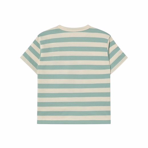Футболка STRIPES BLUE от бренда Tinycottons Молочный Голубой