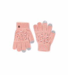 Перчатки розовые с декором от бренда Original Marines