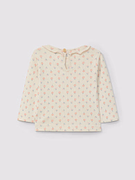 Лонгслив Floral print молочного цвета от бренда SNUG
