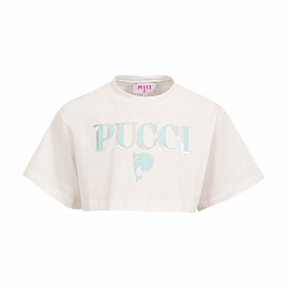 Футболка CROP FIT Milk от бренда Emilio Pucci Молочный