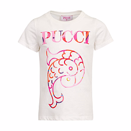 Футболка Fish MINI-ME от бренда Emilio Pucci Молочный