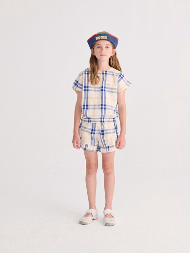 Шорты Fun Tartan ruffled от бренда Bobo Choses
