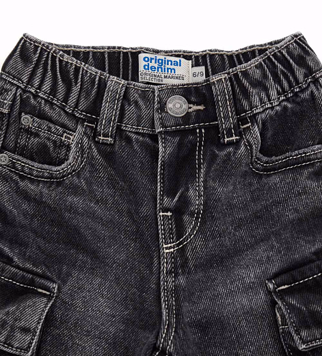 Джинсы-карго черные от бренда Original Marines