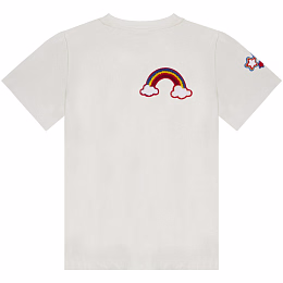 Футболка с нашивками Stella от бренда Stella McCartney kids Молочный