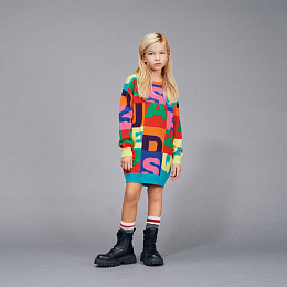 Платье принт разноцветные квадраты от бренда Dsquared2