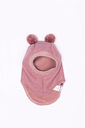 Шапка-шлем Bear pompons rose от бренда Peppihat