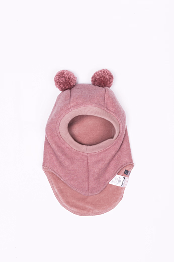Шапка-шлем Bear pompons rose от бренда Peppihat