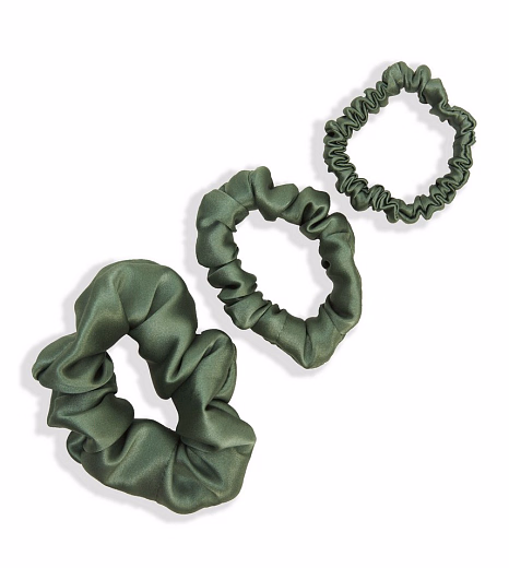 Набор шелковых резинок для волос «Коса до пояса» зелёный от бренда Kosa do Poyasa