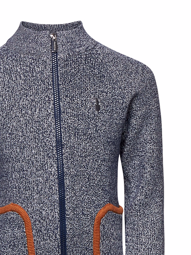 Джемпер с карманами на молнии от бренда Trussardi