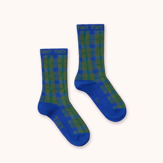 Носки BLUE CHECK от бренда Tinycottons