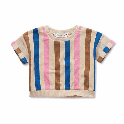 Футболка кроп Muiticolour Stripes от бренда Sproet & Sprout Разноцветный
