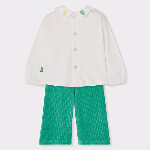 Лонгслив Embroidery Leaves и штаны от бренда Boboli