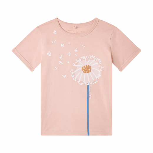 Футболка Dandelion Print от бренда Stella McCartney kids Розовый