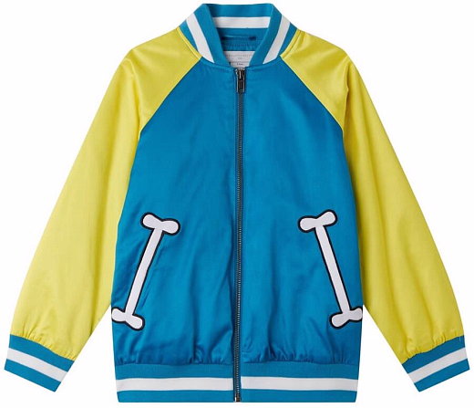 Бомбер с вышивкой на спине от бренда Stella McCartney kids