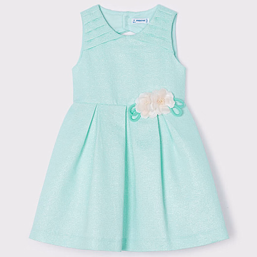 Платье без рукавов с объемными цветами от бренда Mayoral