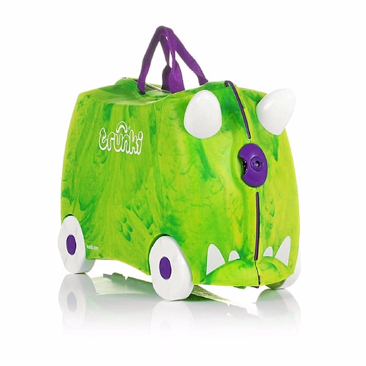 Чемодан на колесиках Динозавр, зелен. от бренда Trunki