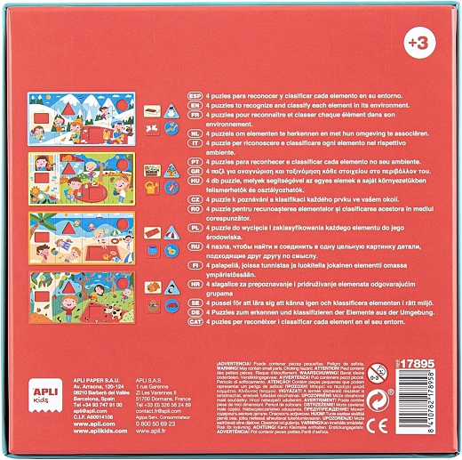 Пазлы XXL «Времена года» от бренда Apli Kids