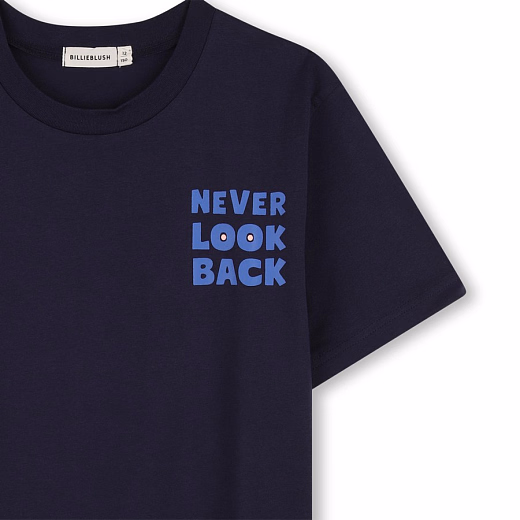 Футболка Never Look Back от бренда Billieblush Темно-синий
