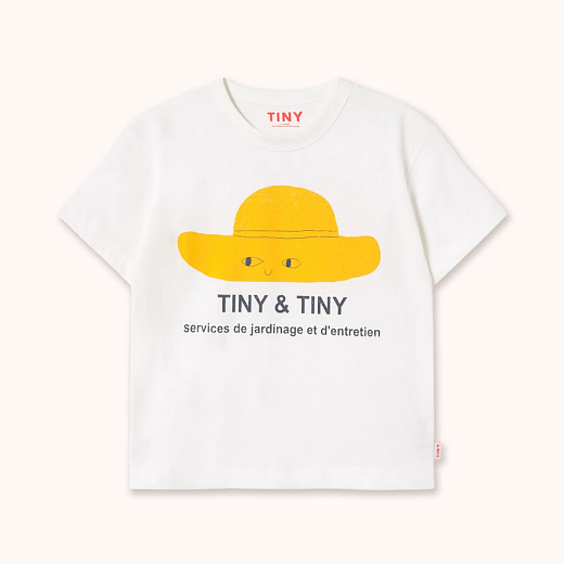 Футболка YELLOW HAT от бренда Tinycottons Белый