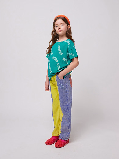 Джинсы Color block от бренда Bobo Choses