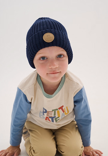 Шапка Knot merino fleece night blue от бренда Peppihat