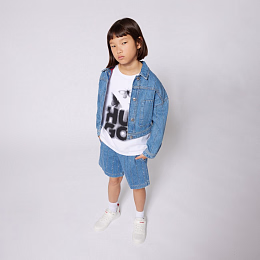 Кеды белого цвета с красным лого от бренда HUGO