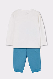 Лонгслив и карго голубого цвета от бренда Boboli