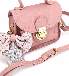 Сумка розового цвета с брелком от бренда Original Marines